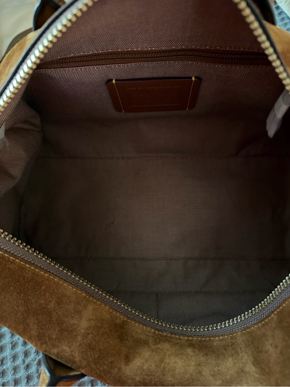 Coach Compass Bag 35 Suede Warm Brown - Picture 5 of 7